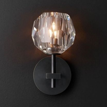 Kelly Glass Short Wall Sconce-Fullstarlighting