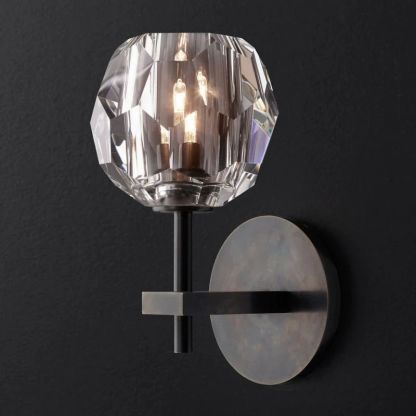 Kelly Glass Short Wall Sconce-Fullstarlighting