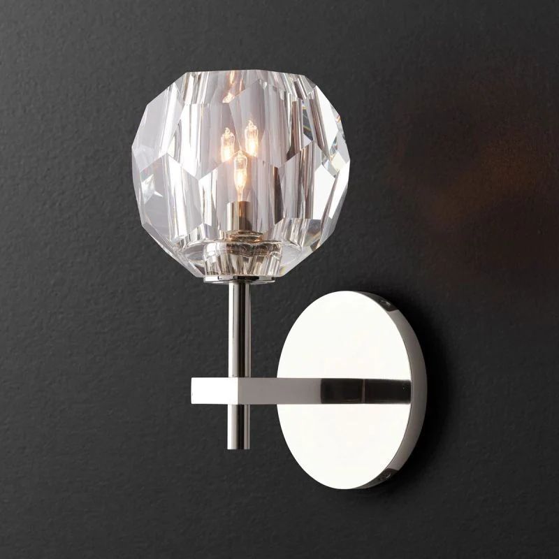 Kelly Glass Short Wall Sconce-Fullstarlighting
