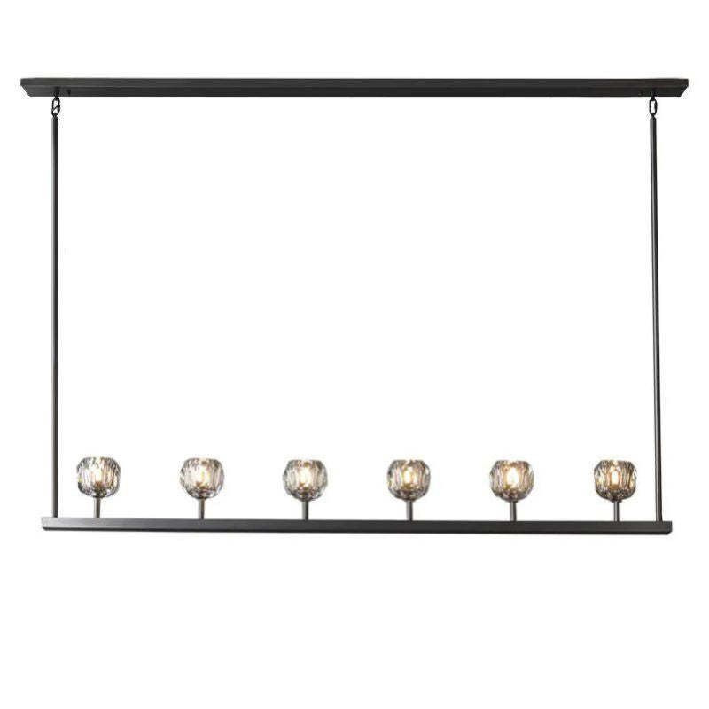 Kelly Glass Linear Chandelier 60''