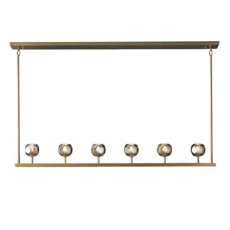 Kelly Glass Linear Chandelier 60''-Fullstarlighting