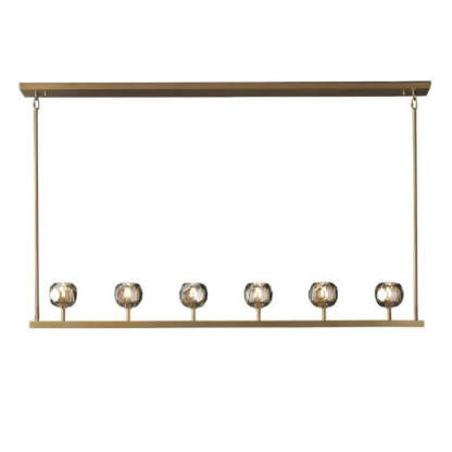 Kelly Glass Linear Chandelier 60''-Fullstarlighting