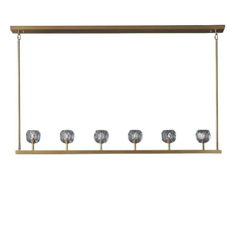 Kelly Glass Linear Chandelier 60''-Fullstarlighting