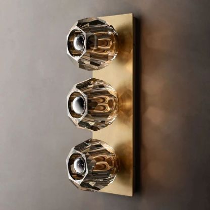Kelly Glass Linear Short Wall Sconce-Fullstarlighting