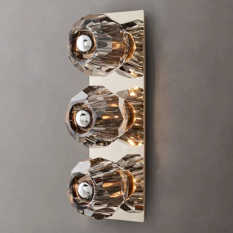 Kelly Glass Linear Short Wall Sconce-Fullstarlighting