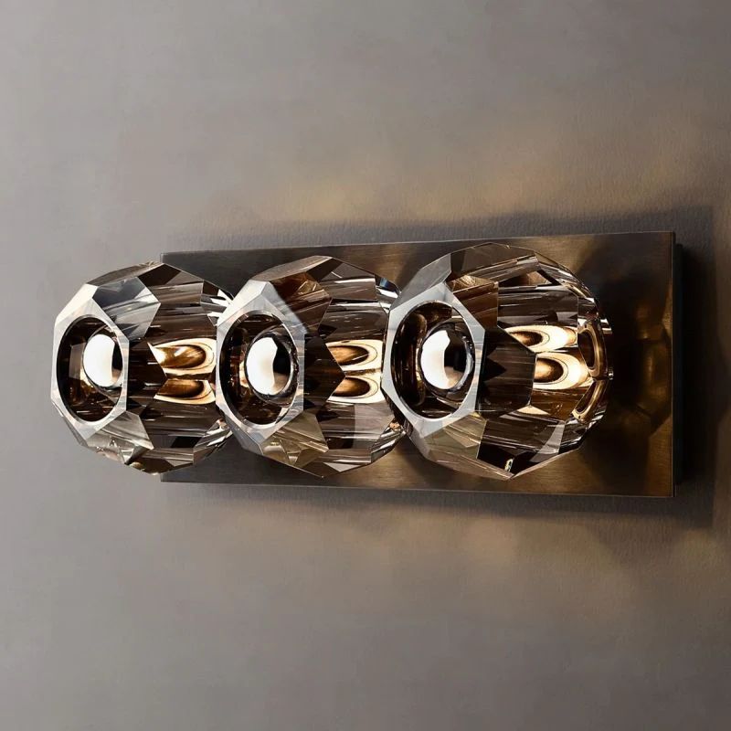 Kelly Glass Linear Short Wall Sconce-Fullstarlighting