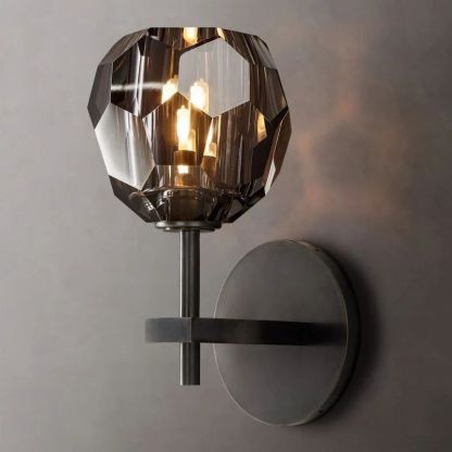 Kelly Glass Short Wall Sconce-Fullstarlighting
