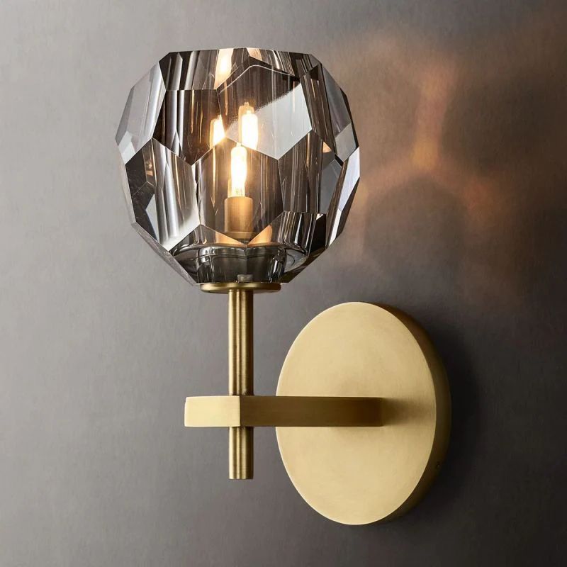 Kelly Glass Short Wall Sconce-Fullstarlighting