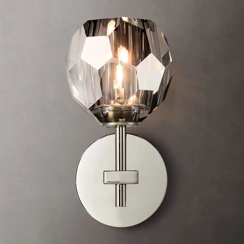 Kelly Glass Short Wall Sconce-Fullstarlighting