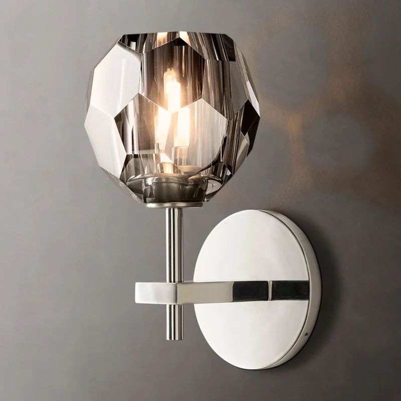 Kelly Glass Short Wall Sconce-Fullstarlighting
