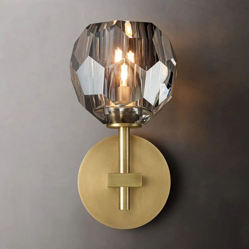 Kelly Glass Short Wall Sconce-Fullstarlighting