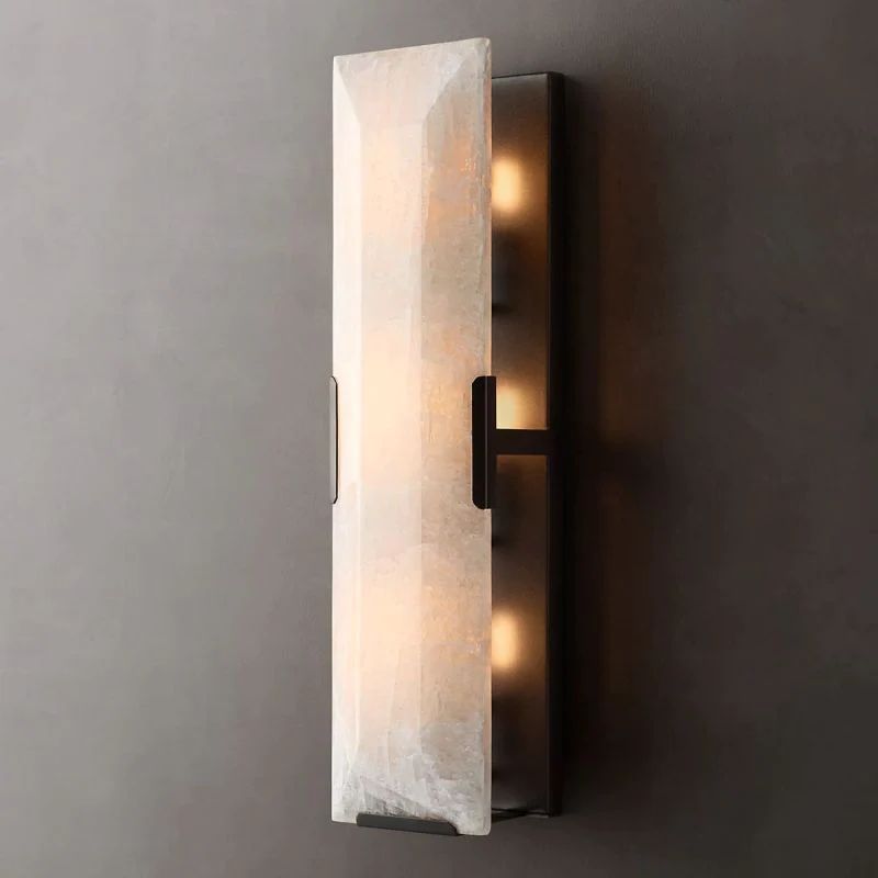 Harly Calcite Linear Sconce,alabaster bedroom modern wall sconces