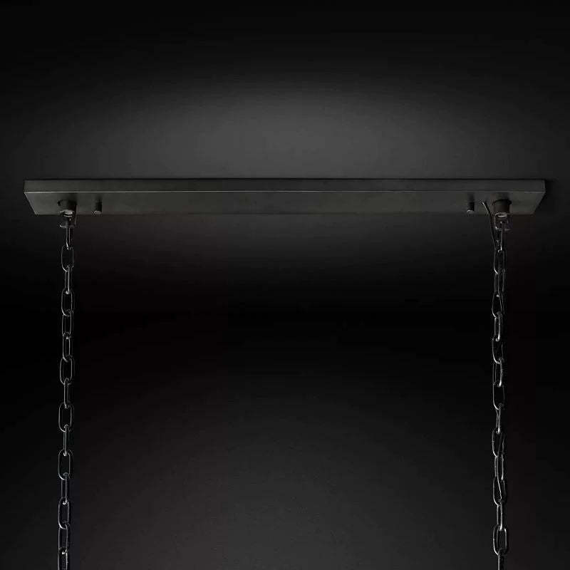 Kiko Crystal Rectangular Chandelier 74"-Fullstarlighting