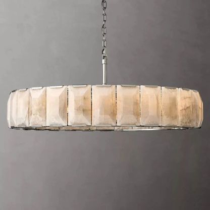 Kiko Calcite Round Chandelier 60"-Fullstarlighting