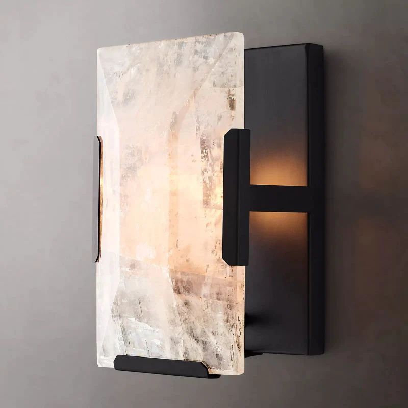 Kiko Calcite Short Wall Sconce-Fullstarlighting