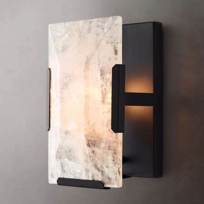 Kiko Calcite Short Wall Sconce-Fullstarlighting