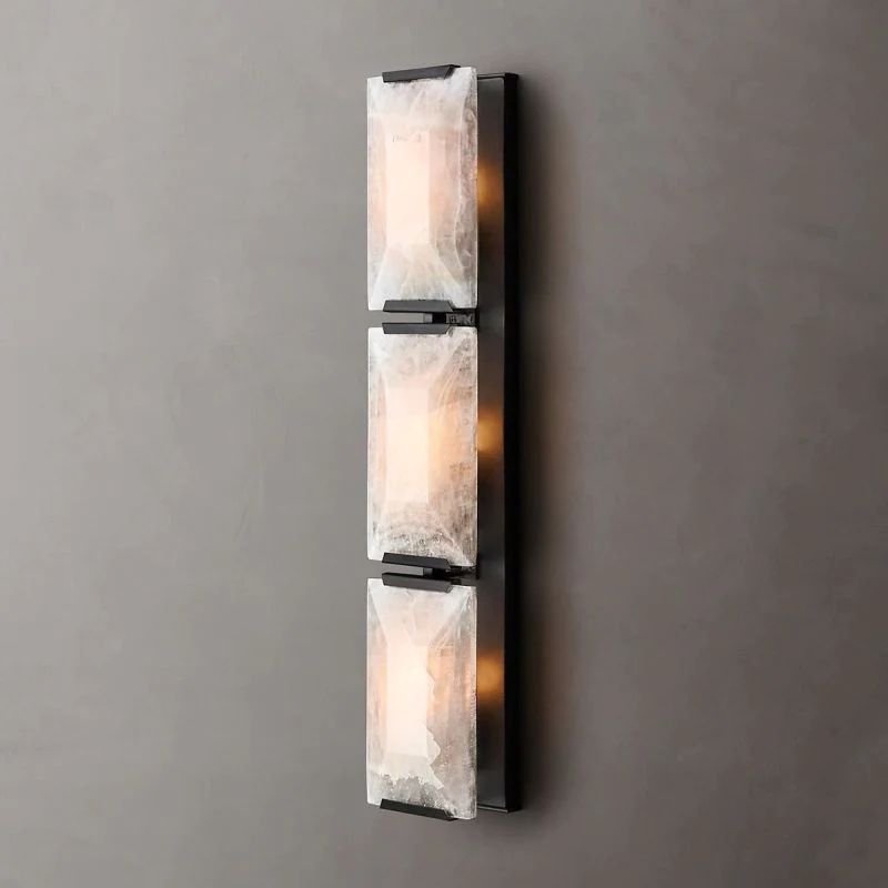 Kiko Calcite Triple Sconce-Fullstarlighting