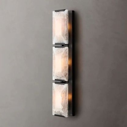 Kiko Calcite Triple Sconce-Fullstarlighting