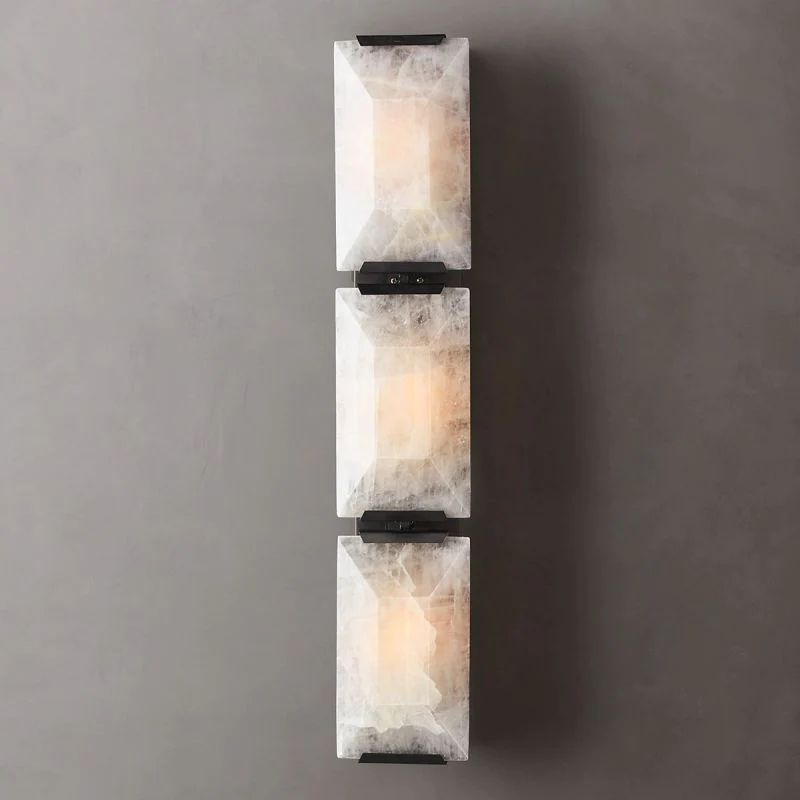 Kiko Calcite Triple Sconce-Fullstarlighting