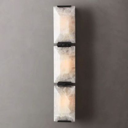 Kiko Calcite Triple Sconce-Fullstarlighting