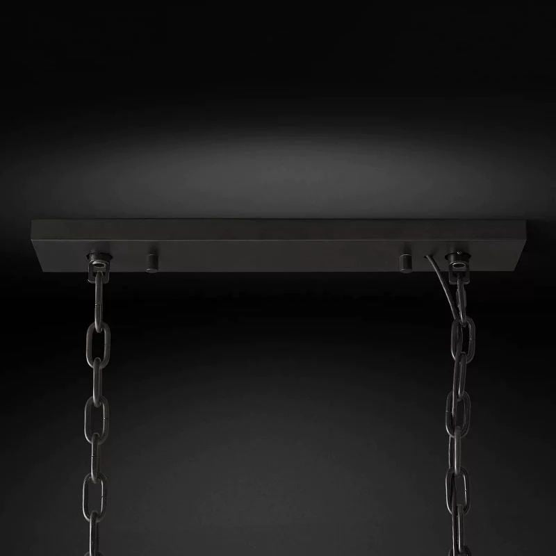Kiko Crystal Rectangular Chandelier 42"-Fullstarlighting