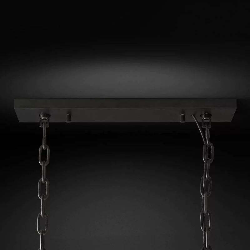 1920s Olion Rectangular Chandelier 49"