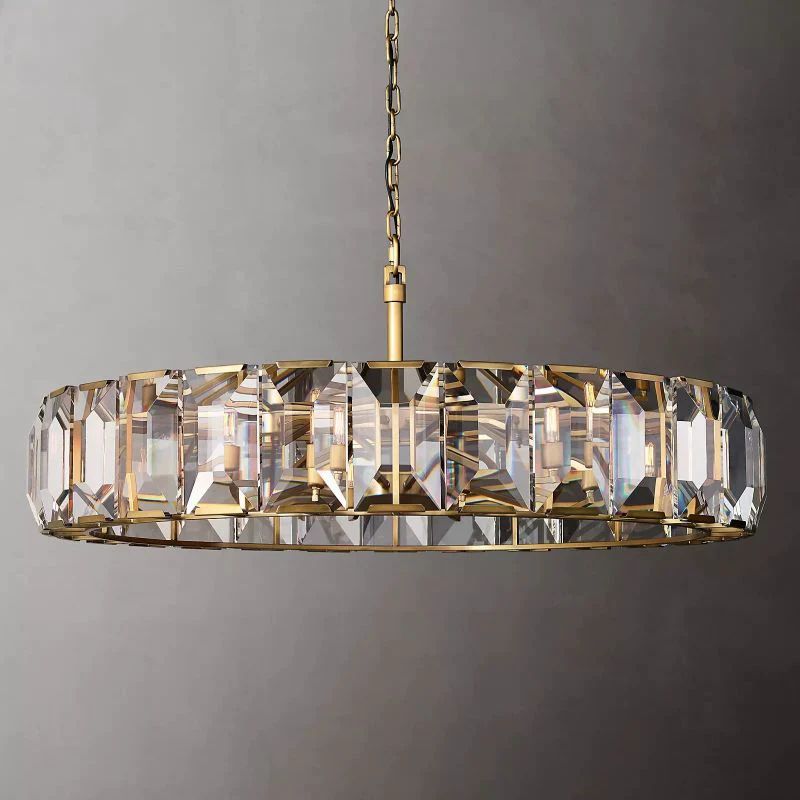 Kiko Crystal Round Chandelier 60"-Fullstarlighting