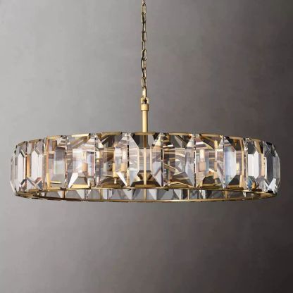 Kiko Crystal Round Chandelier 60"-Fullstarlighting