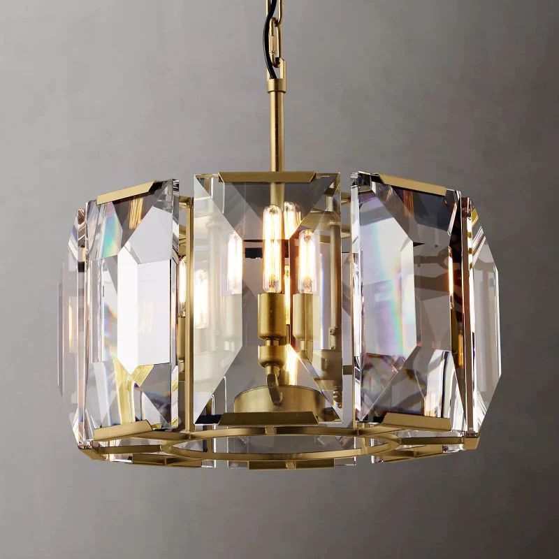 Kiko Crystal Round Chandelier 19"-Fullstarlighting