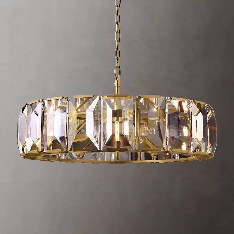 Kiko Crystal Round Chandelier 43"-Fullstarlighting