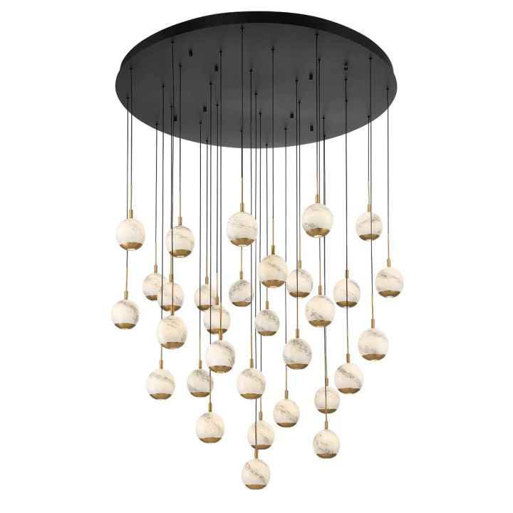 Kimma Lights Round LED Chandelier-Fullstarlighting