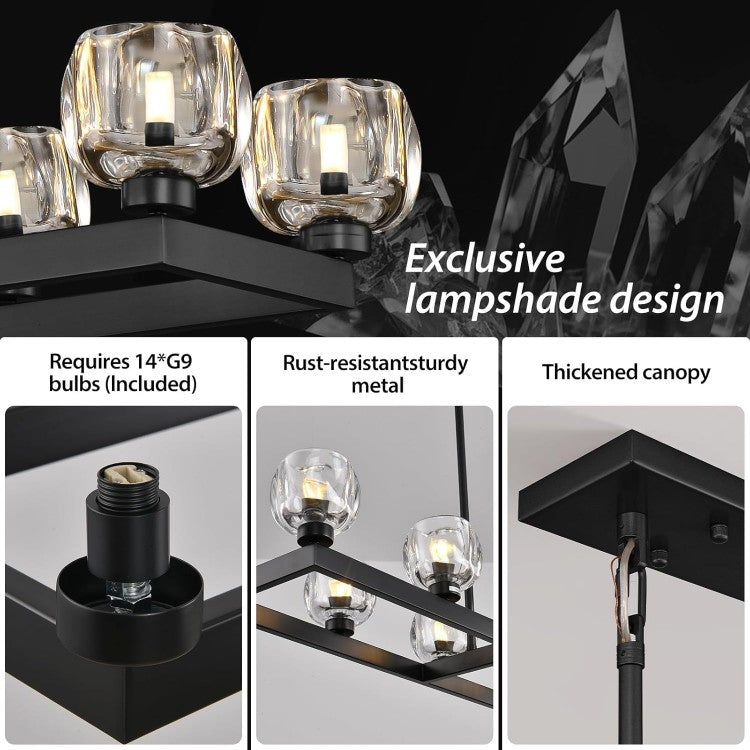 Wagon Wheel Crystal Linear Chandelier 59" 72"