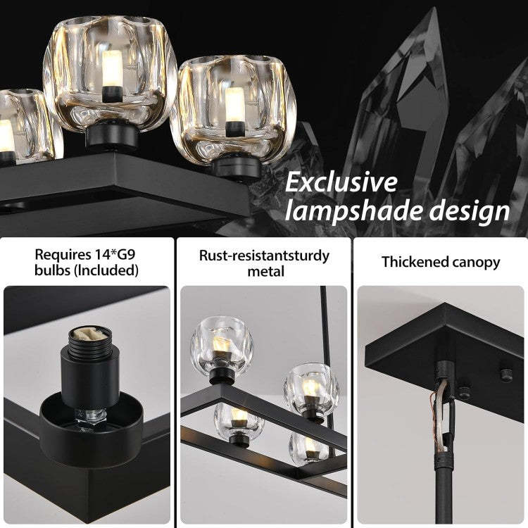 Wagon Wheel Crystal Linear Chandelier 59" 72"