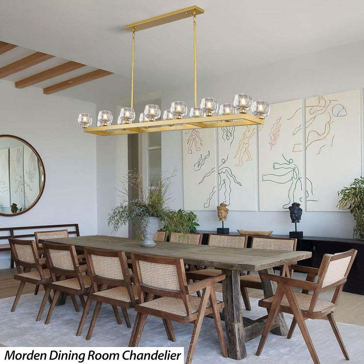 Wagon Wheel Crystal Linear Chandelier 59" 72"