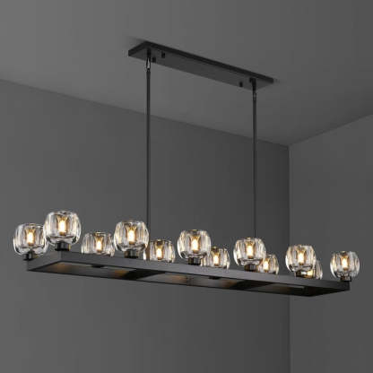 Aurevon Crystal Linear Chandelier 59″ / 72″-Fullstarlighting