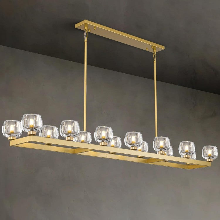 Aurevon Crystal Linear Chandelier 59″ / 72″-Fullstarlighting