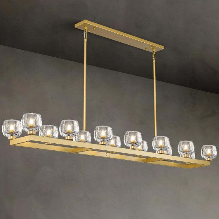 Aurevon Crystal Linear Chandelier 59″ / 72″-Fullstarlighting