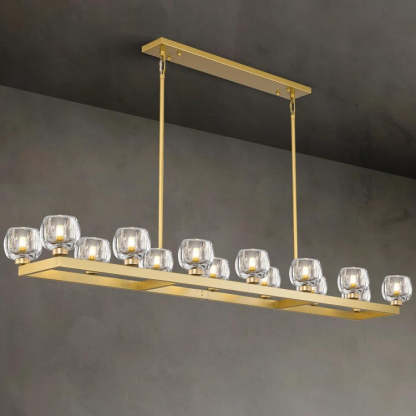 Aurevon Crystal Linear Chandelier 59″ / 72″-Fullstarlighting