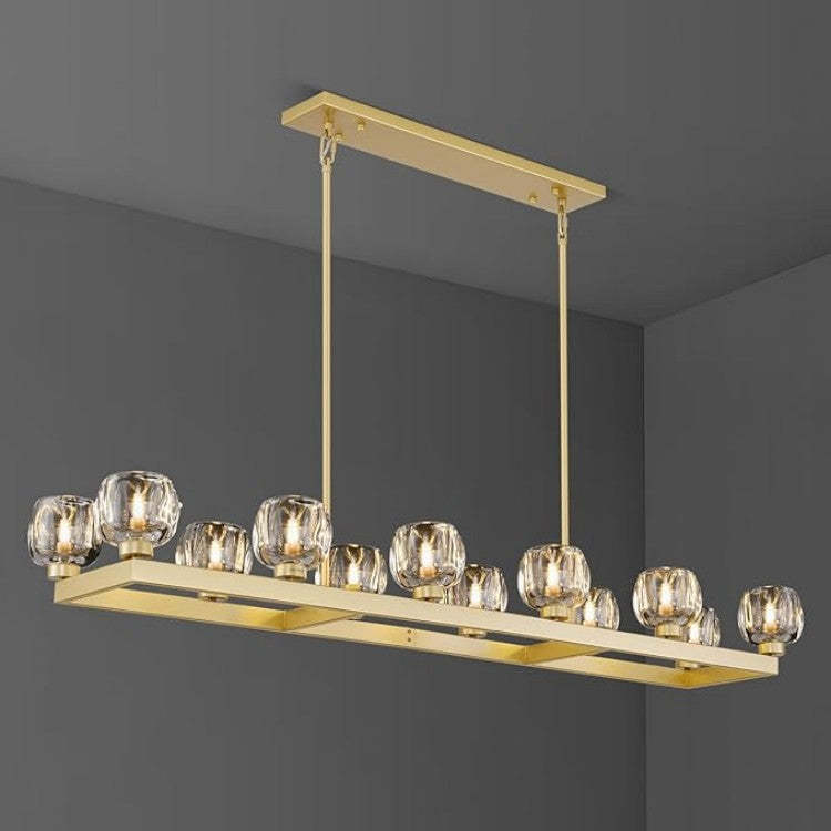 Aurevon Crystal Linear Chandelier 59″ / 72″-Fullstarlighting