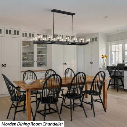 Wagon Wheel Crystal Linear Chandelier 59" 72"