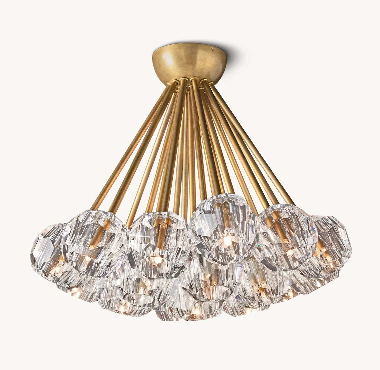 Kristina Cristal Clear Glass Flushmount 24",RH Boule De,Restoration Hardware