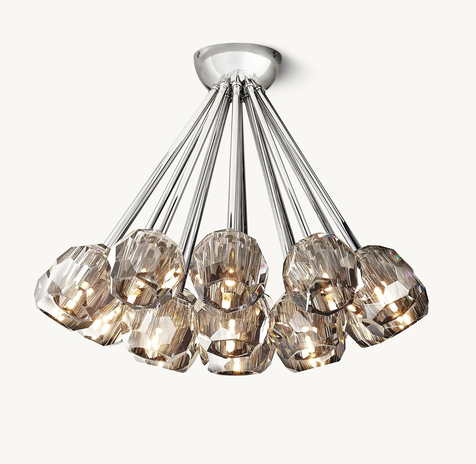 Kelly Crystal Clear Flushmount 24"-Fullstarlighting