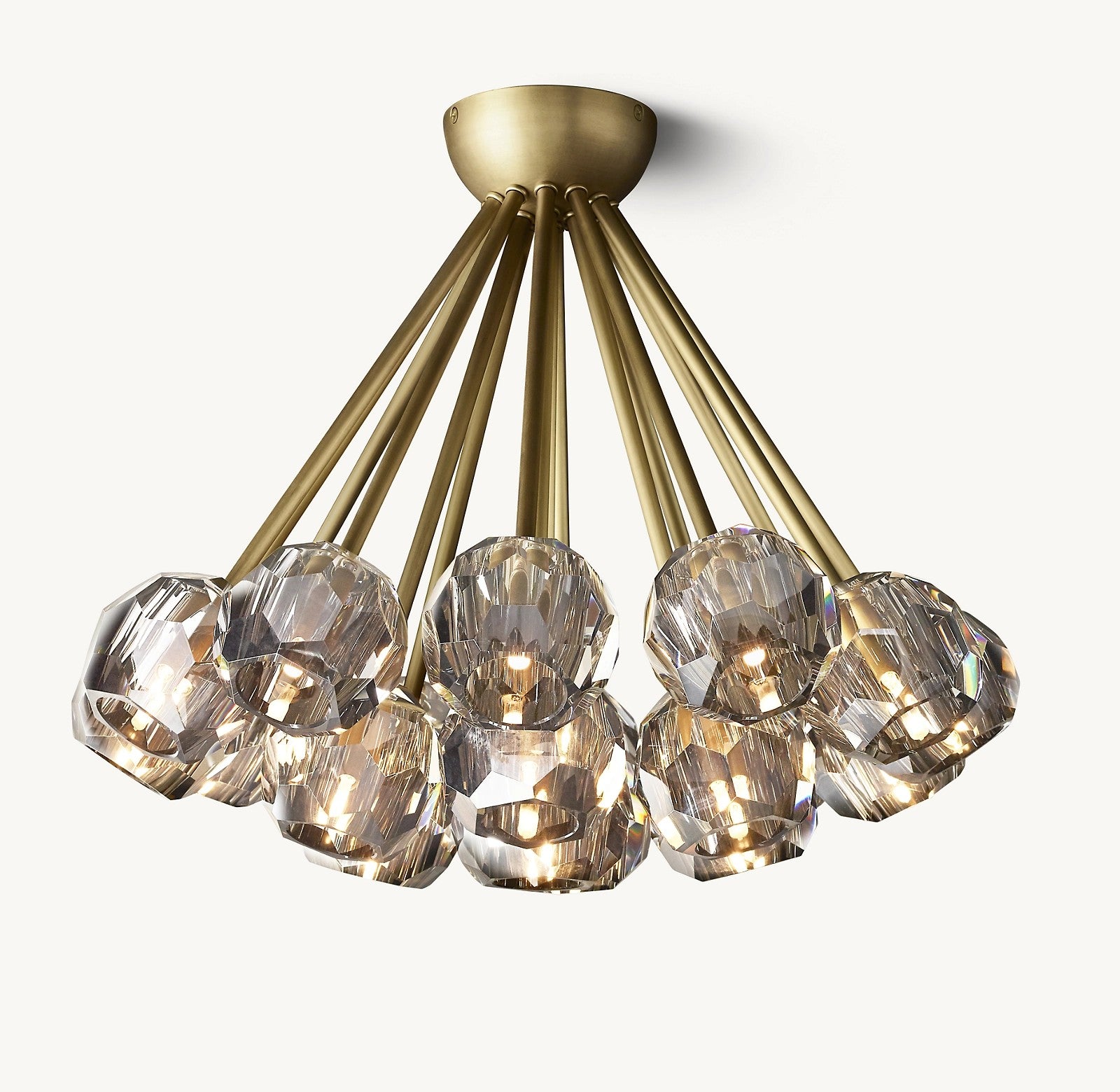 Kelly Crystal Clear Flushmount 24"-Fullstarlighting