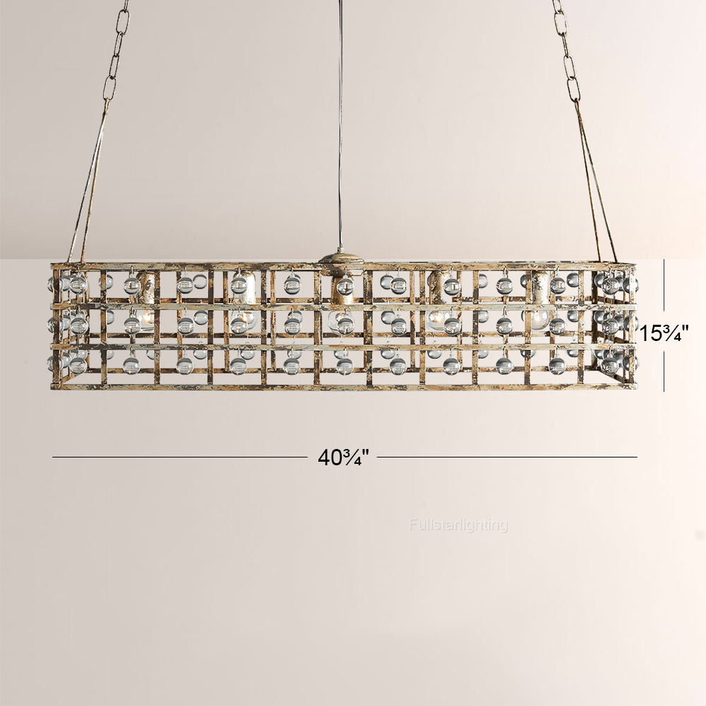 La Cage Rectangular Chandelier-Fullstarlighting