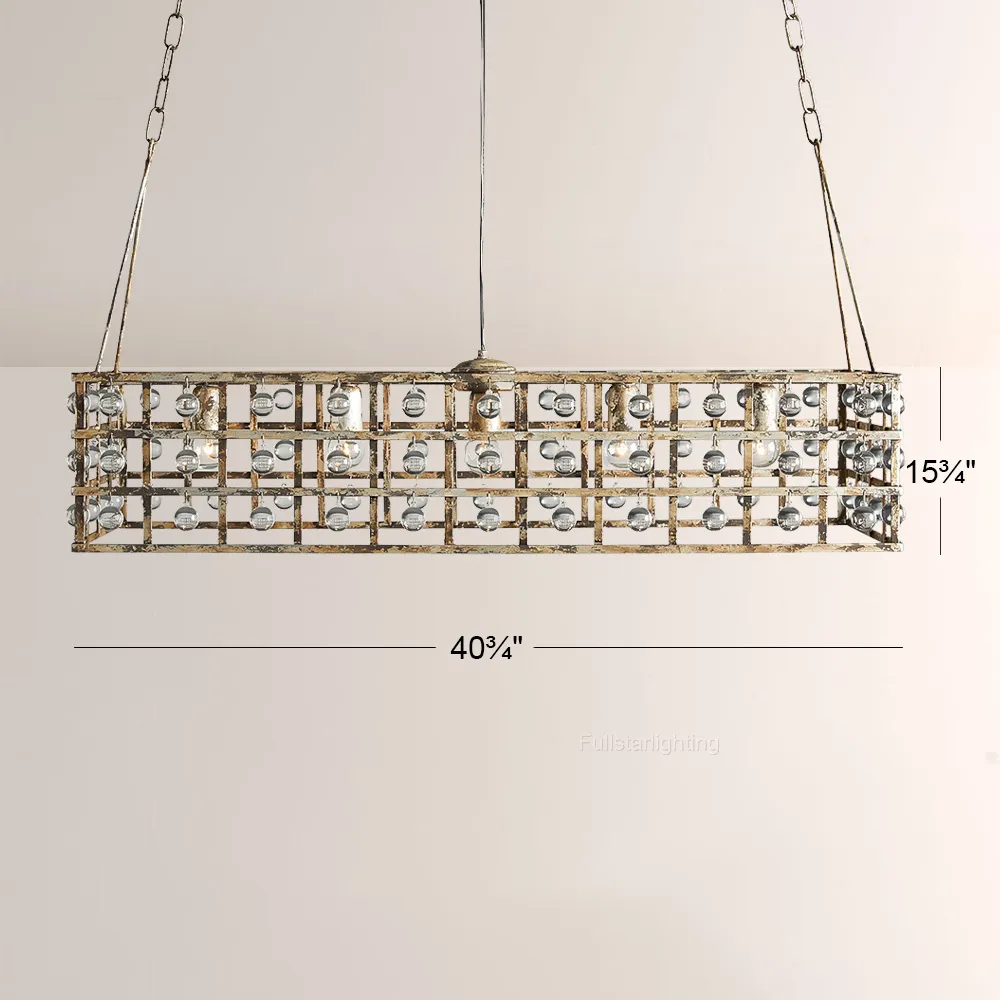 La Cage Rectangular Chandelier-Fullstarlighting