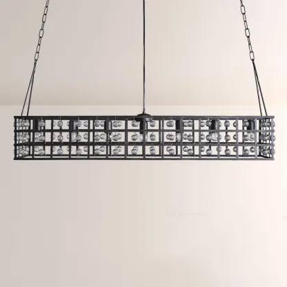 La Cage Rectangular Chandelier-Fullstarlighting