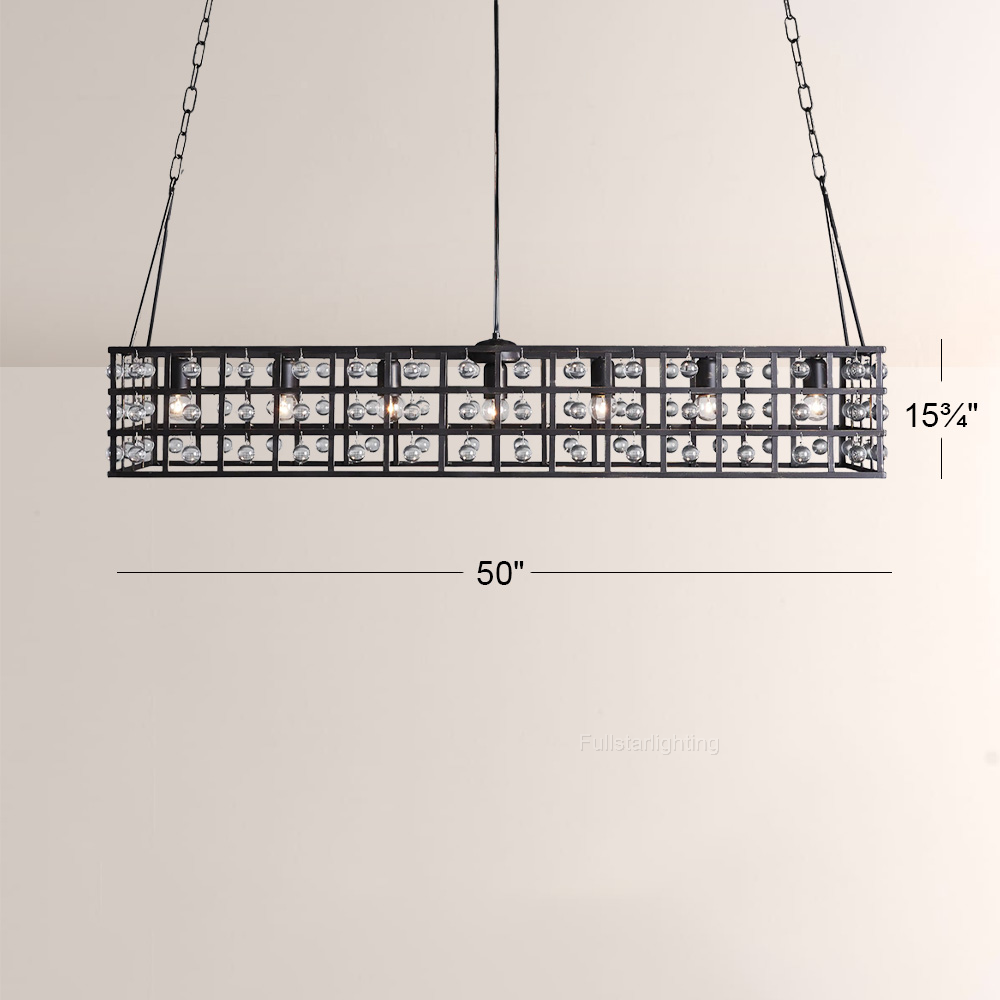 La Cage Rectangular Chandelier-Fullstarlighting