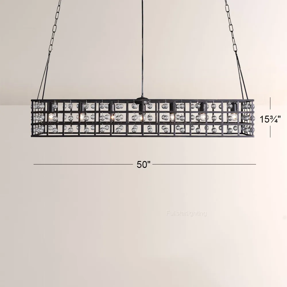 La Cage Rectangular Chandelier-Fullstarlighting