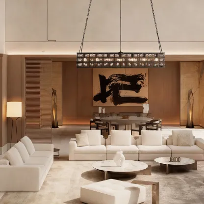 La Cage Rectangular Chandelier-Fullstarlighting