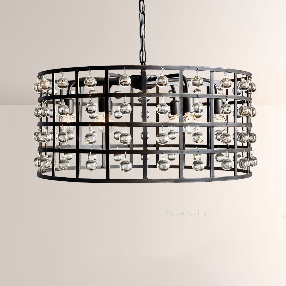La Cage Round Chandelier-Fullstarlighting